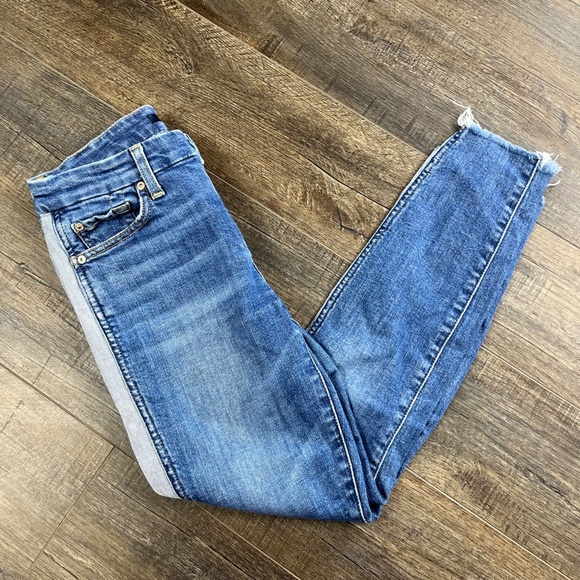 7 For All Mankind Skinny Blue Jeans Pants Denim ((size 25)) - Picture 4 of 8